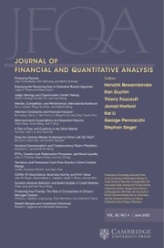 Journal of Financial and Quantitative Analysis